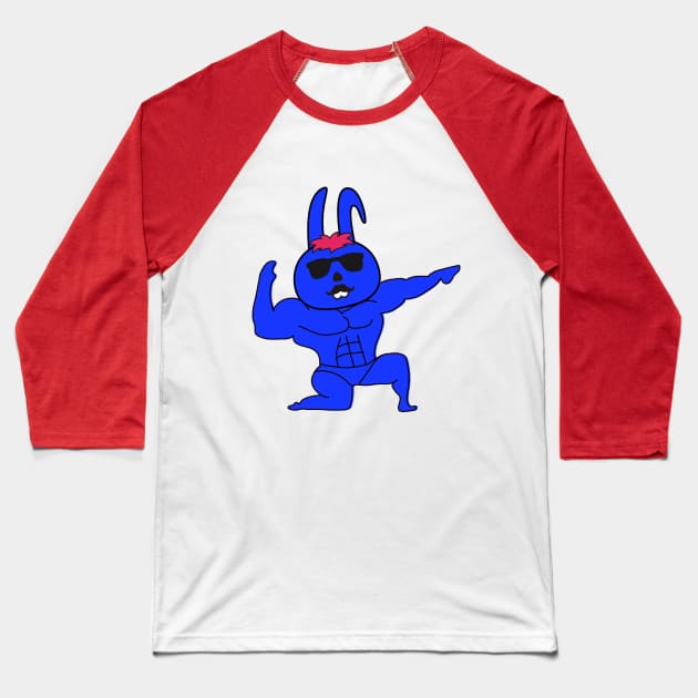 Funny Gym Bunny Baseball T-Shirt by Leguang